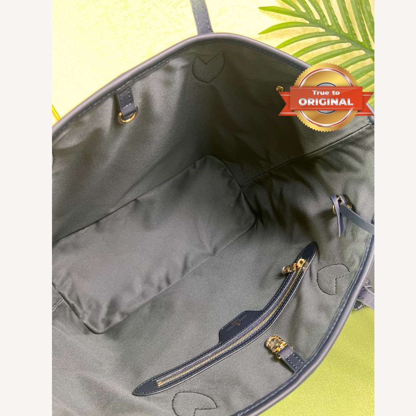 [True-to-ORIGINAL] Louis Vuitton Neverfull MM Monogram Jacquard Denim Totes Bag Grey For Women 12.2in/31cm